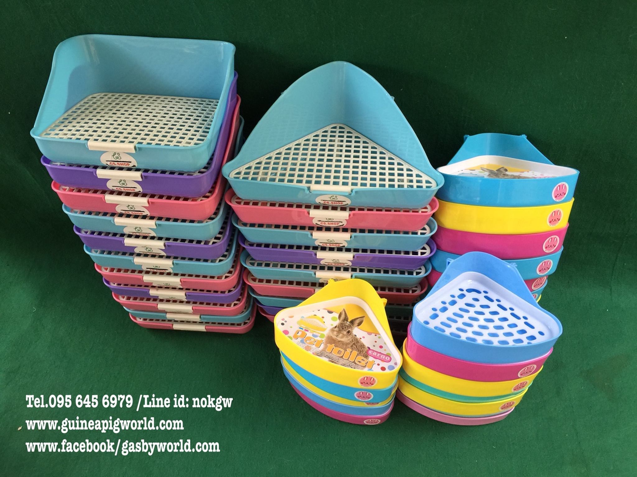 ส้วมสามเหลี่ยม สำหรับแกสบี้,กระต่าย W.17xL.24.5xH.10cm.