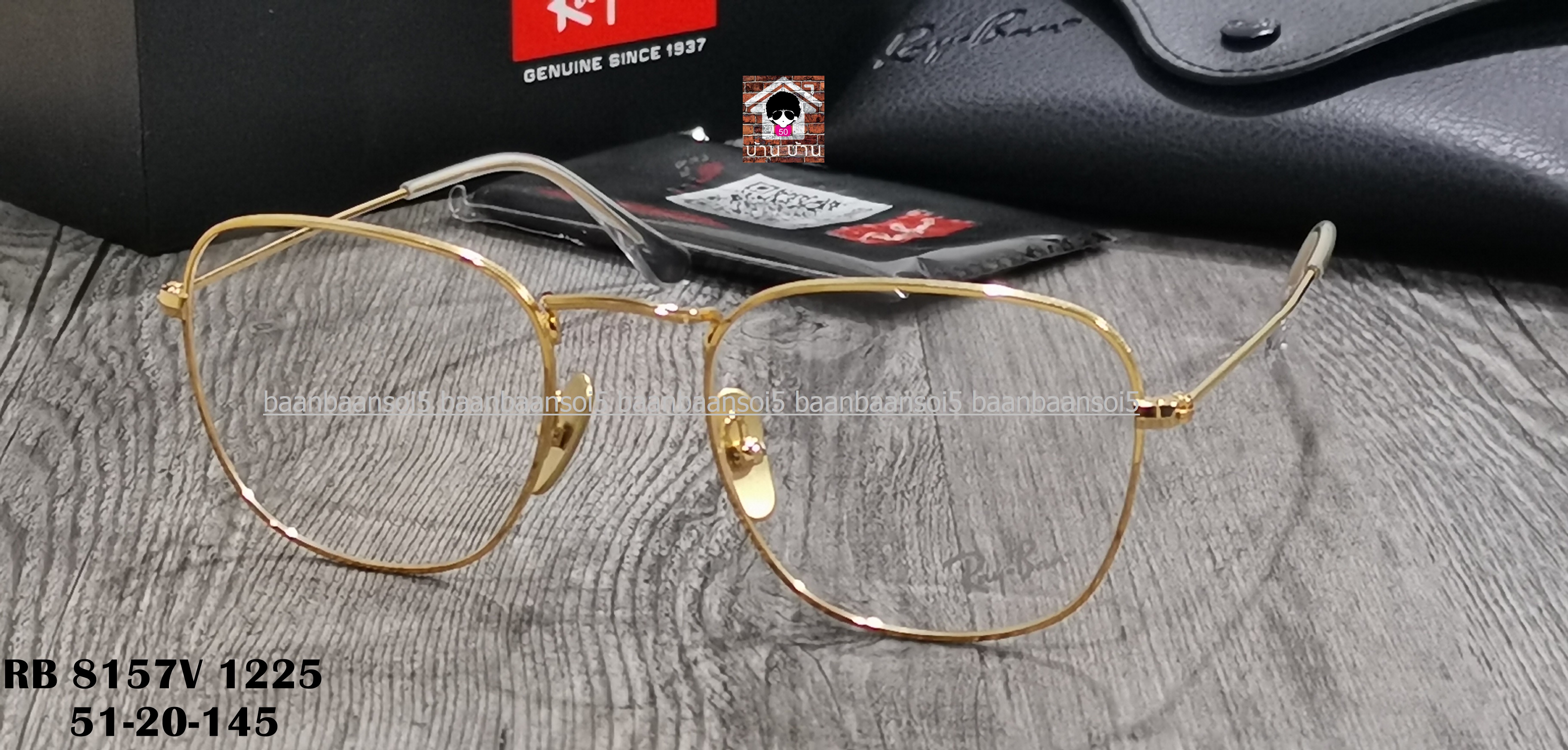 RayBan RX8157V 1225 FRANK TITANIUM โปรโมชั่น กรอบแว่นตาพร้อมเลนส์ HOYA ราคา 9,600 บาท