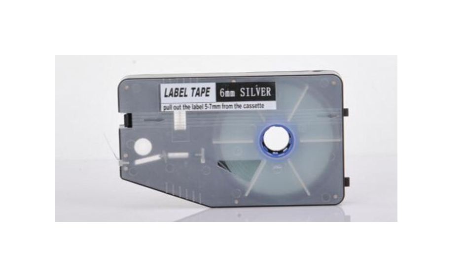 สติ๊กเกอร์ Label 6mm. Silver ใช้กับเครื่องพิมพ์ฮอตมาร์ค L-mark รุ่น LK330