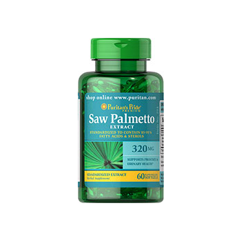 Saw Palmetto Extract 320 mg(60 เม็ดเจล)(Promotion ราคา 690 บาท) - ลด DHT รักษาผมร่วง [Puritan’s Pride]