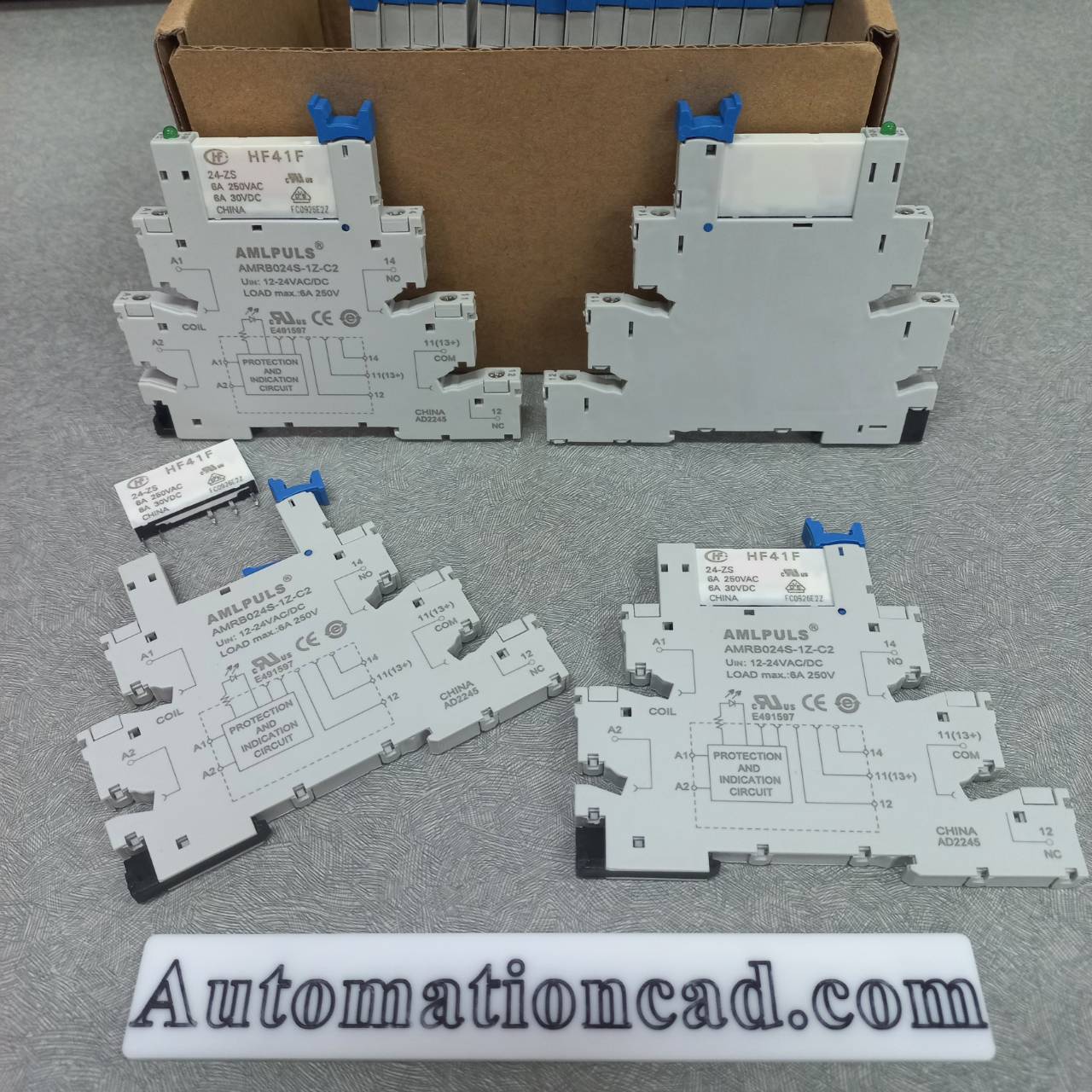 RELAY รีเลย์ 24Vdc พร้อมซอคเกต HF41 HONGFA SLIM RELAY 2966171 เทียบเท่ากับ 2961105 PHOENIX CONTACT