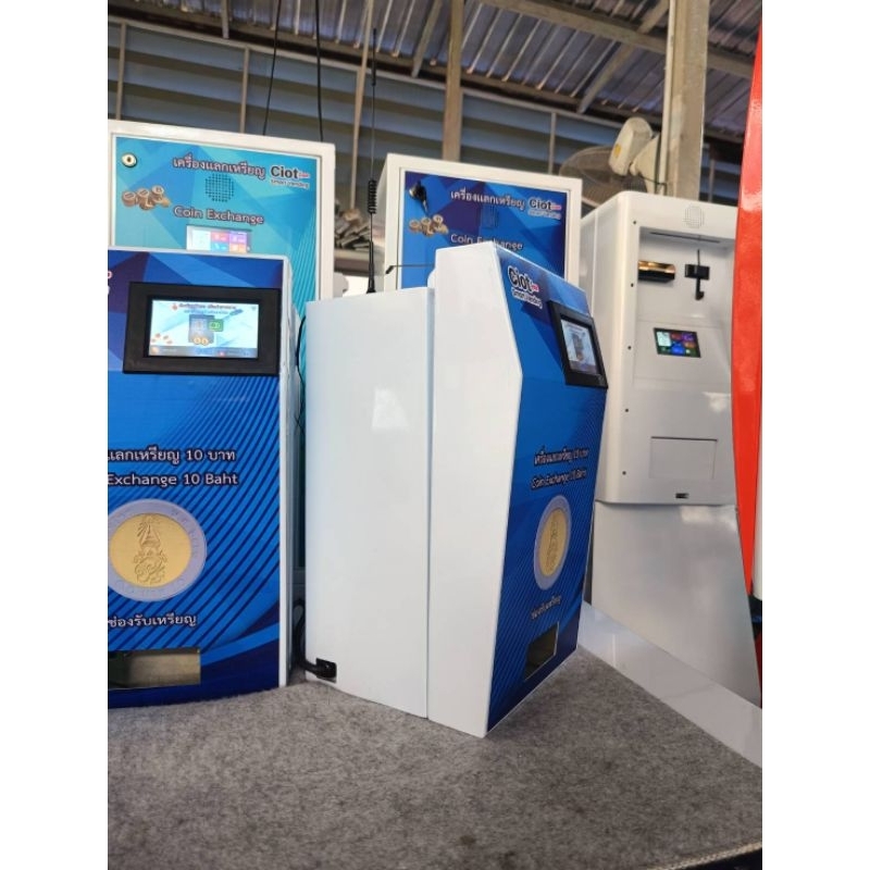 เครื่องแลกเหรียญQR แบบติดผนัง รุ่นไม่มีตัวรับแบงค์