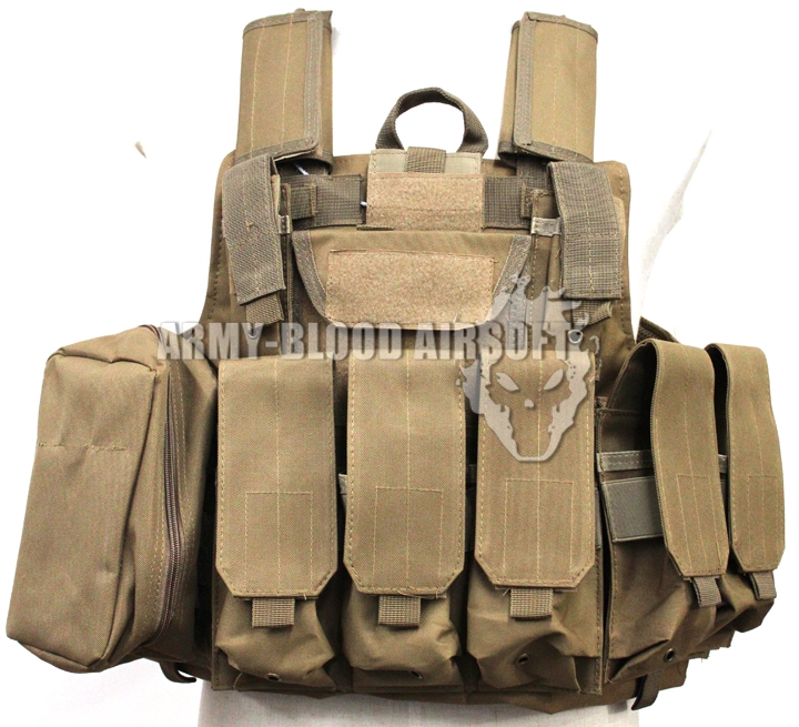 MAR Tactical CIRAS Armor Vest USMC Force Recon HEAVY DUTY Tactical Molle Combat Strike Plate Carrier Vest (CB)