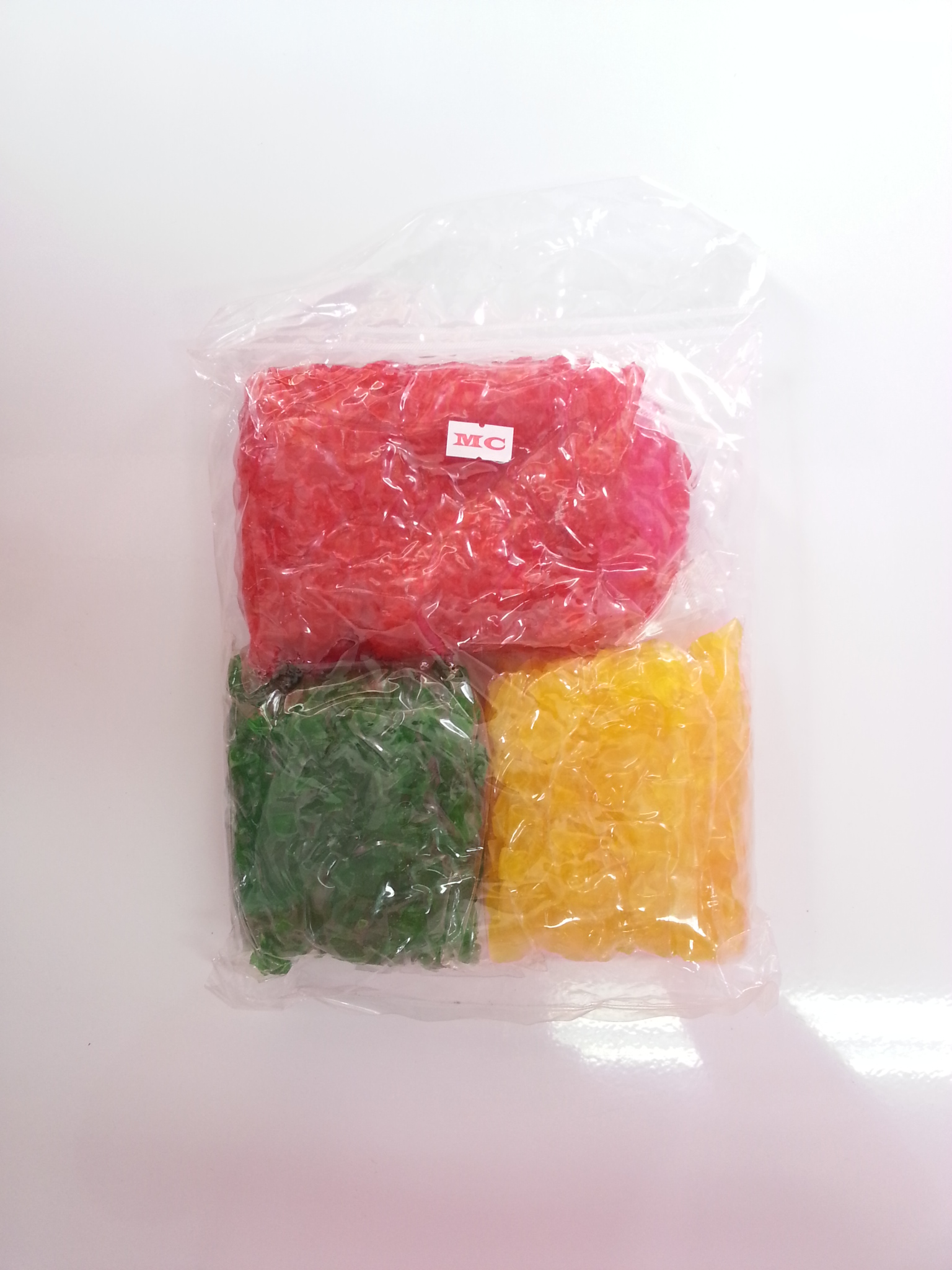 ผลไม้แช่อิ่ม สามสี สำหรับแต่งหน้า 1kg.