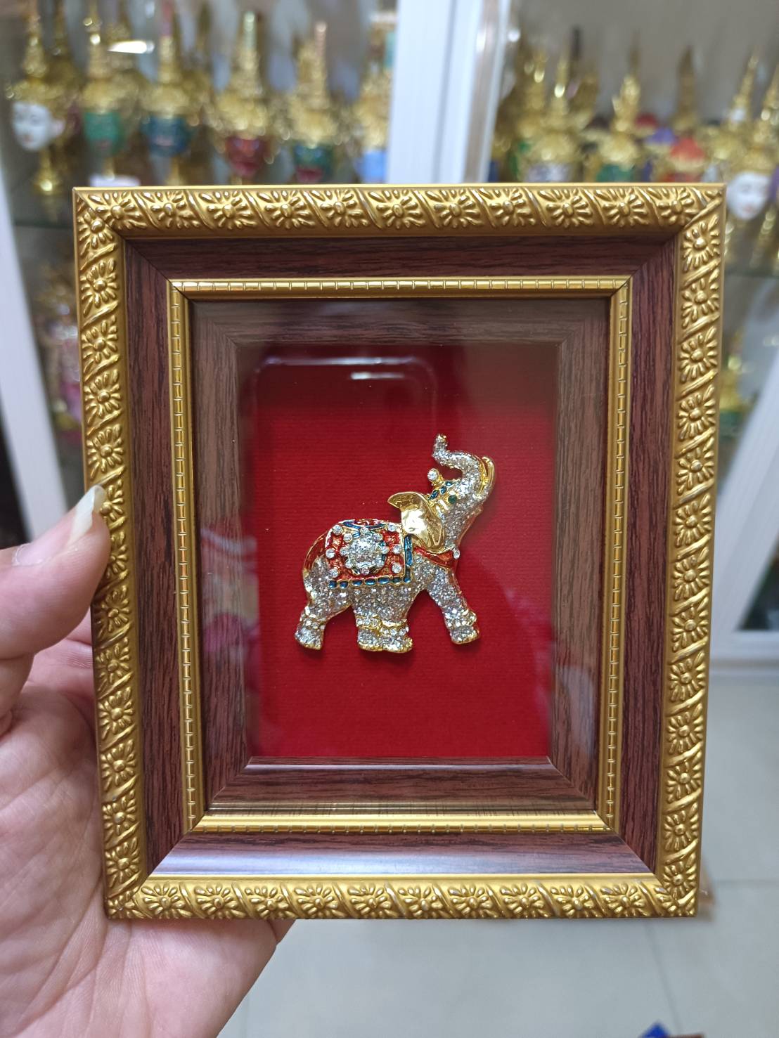 กรอบรูปที่ระลึกไทยๆ พร้อมกล่องผ้าไหม