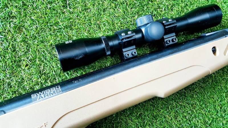 New.ปืนอัดลมSwissArms Tac1 5.5mm.cal. Aiir Rifle เบอร์ 2 Price 1u,500 THB. ✔Weight น้ำหนัก : 3.1kg. ✔Caliber ลำกล้อง : 5.5mm #2 ✔Max Velocity แรง : 950fps ✔Powerplant : สปริง Spring-piston ✔Includes กล้อง Swiss Arms : 4x