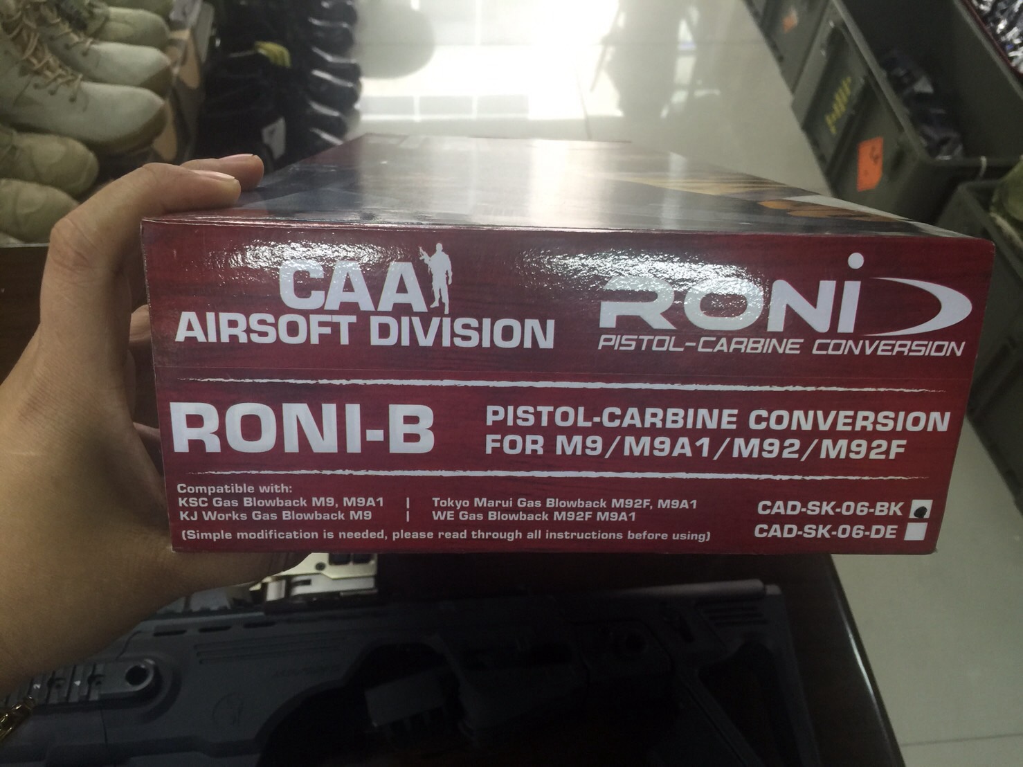 New.CAA RONI B M9/M92F/M9A1 Pistol Carbine Conversion Kit in Black ราคาพิเศษ
