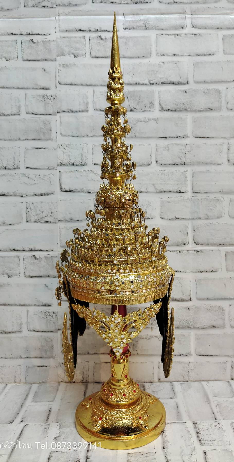 ชฎาพระ ขนาดสวมหัว ประดับกระจก