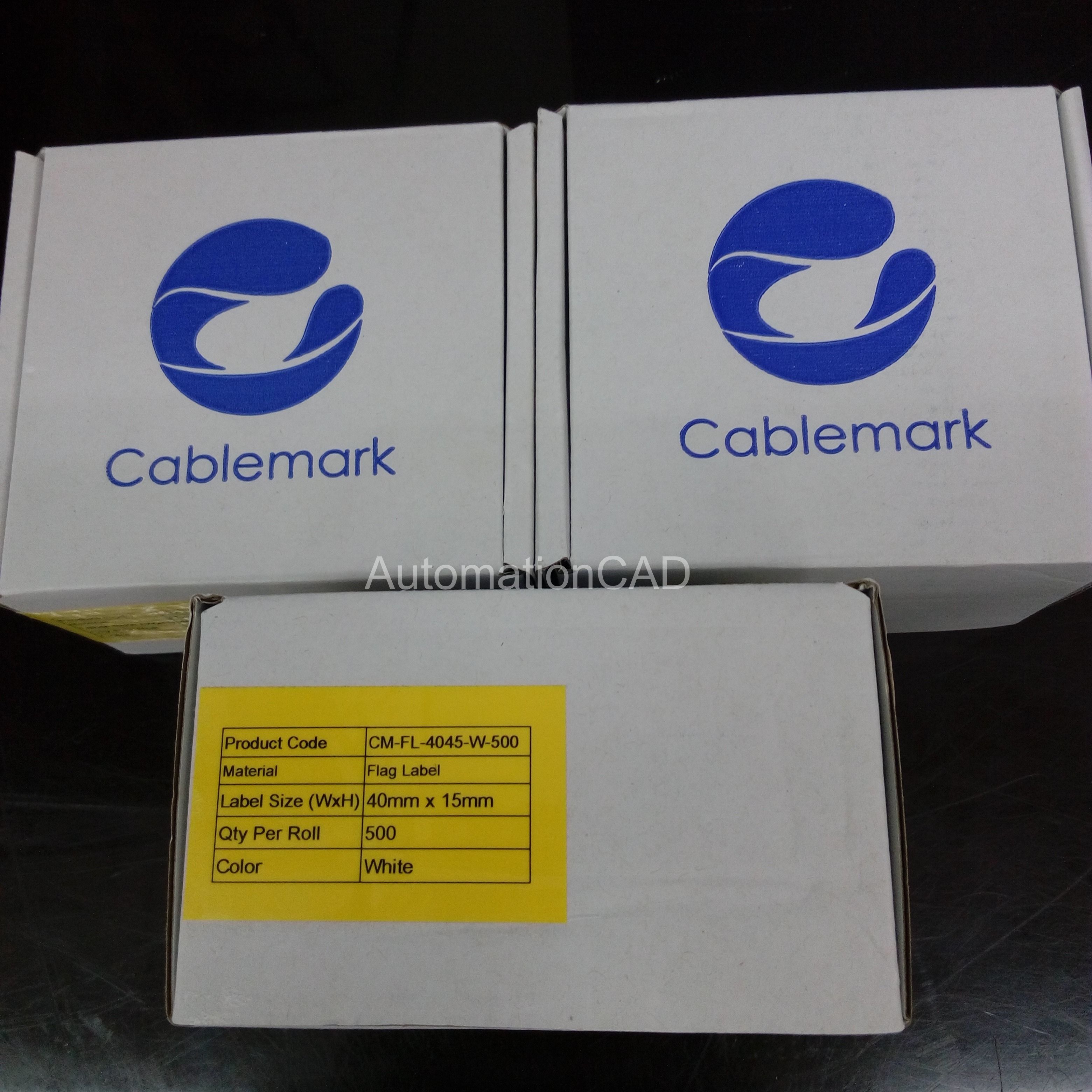 สติ๊กเกอร์มาร์คสายไฟ แบบธง 40mm x 15mm หางสั้น เบอร์มาร์คสายไฟ CABLE MARKER