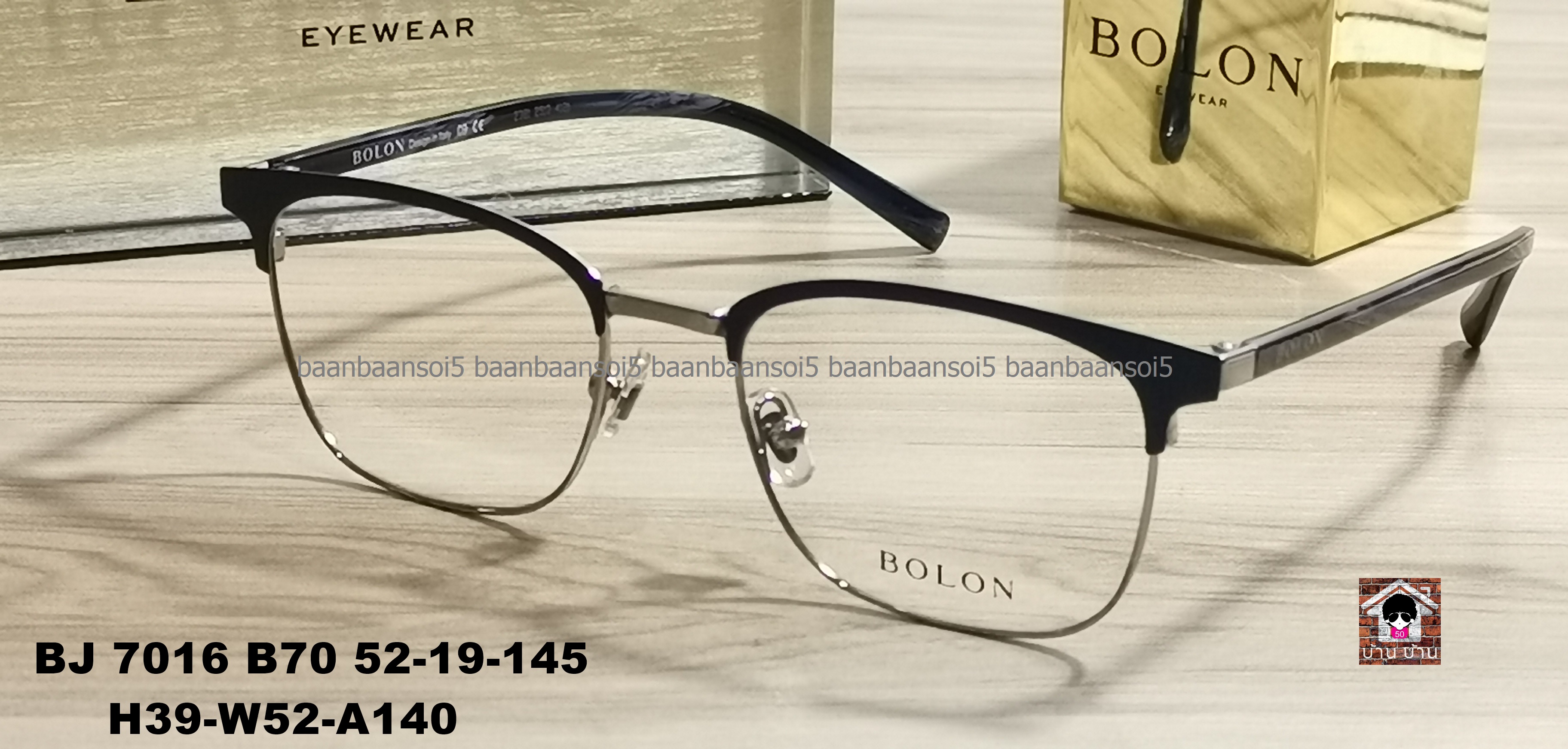 Bolon BJ 7016 B70 โปรโมชั่น กรอบแว่นตาพร้อมเลนส์ HOYA ราคา 3,490 บาท