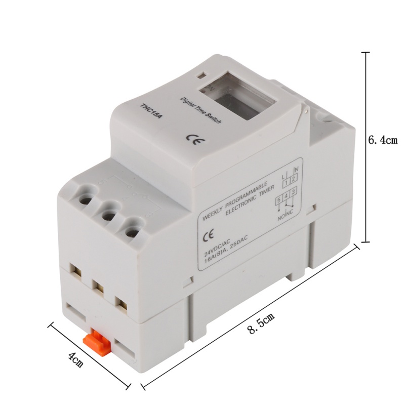 THC15A นาฬิกาตั้งเวลา 30 โปรแกรม Digital Timer Switch 220VAC 16A ทามเมอร์สวิทซ์ สำหรับตั้งเวลาปิด-เปิดอุปกรณ์ไฟฟ้า