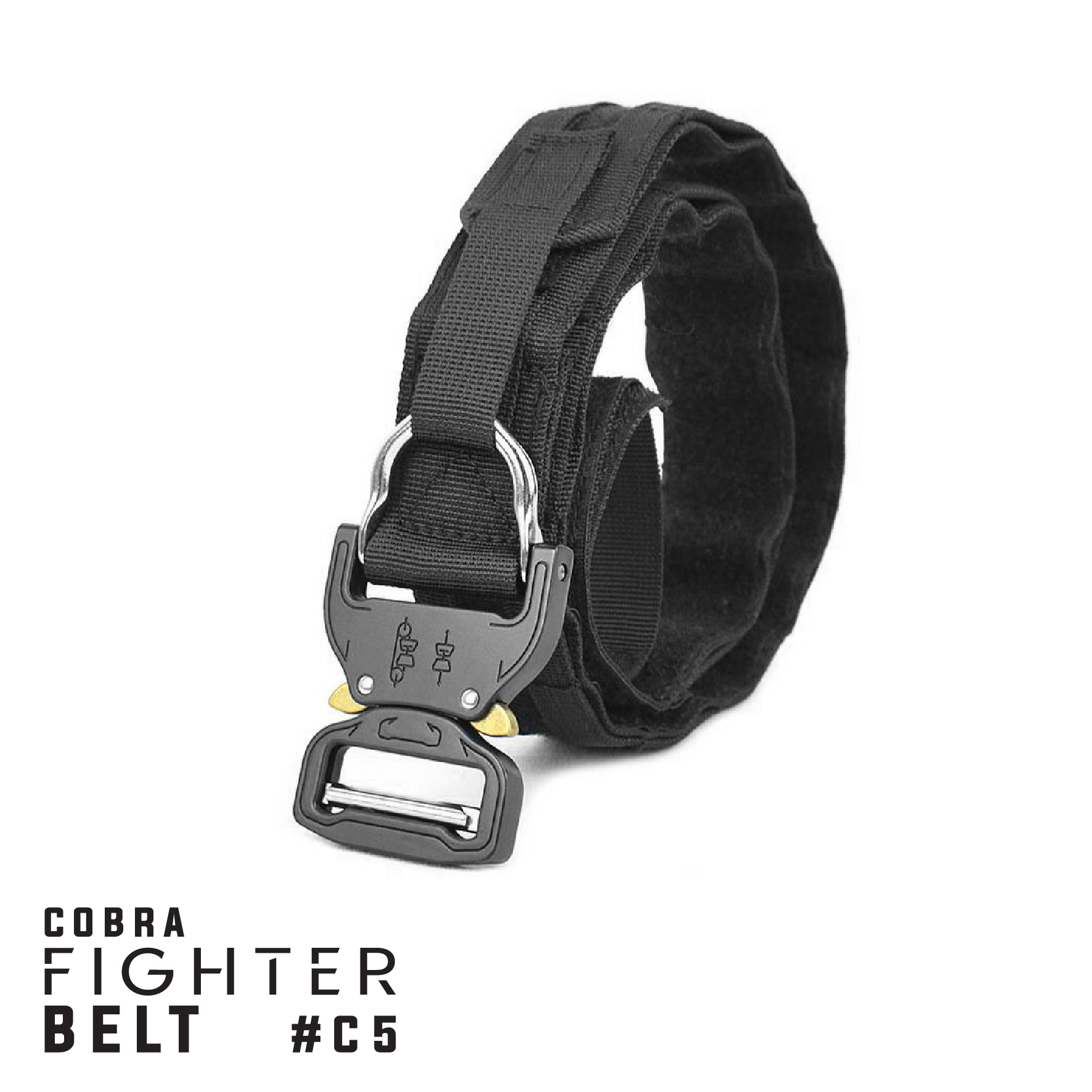 เข็มขัด COBRA fighter belt ( #C5 ) 💥เข็มขัดหัว Cobra ปลดไว มีห่วง D-Ring สำหรับเกี่ยวสายกันตก 💥เข็มขัดแบบ 2 ชั้น ( Double Layers Belt) 💥สายด้านใน สามารถสอดเข้ากับหูกางเกงได้ ใช้ประกบกับสายเส้นนอก 💥สายด้านนอกกว้าง 1.5"