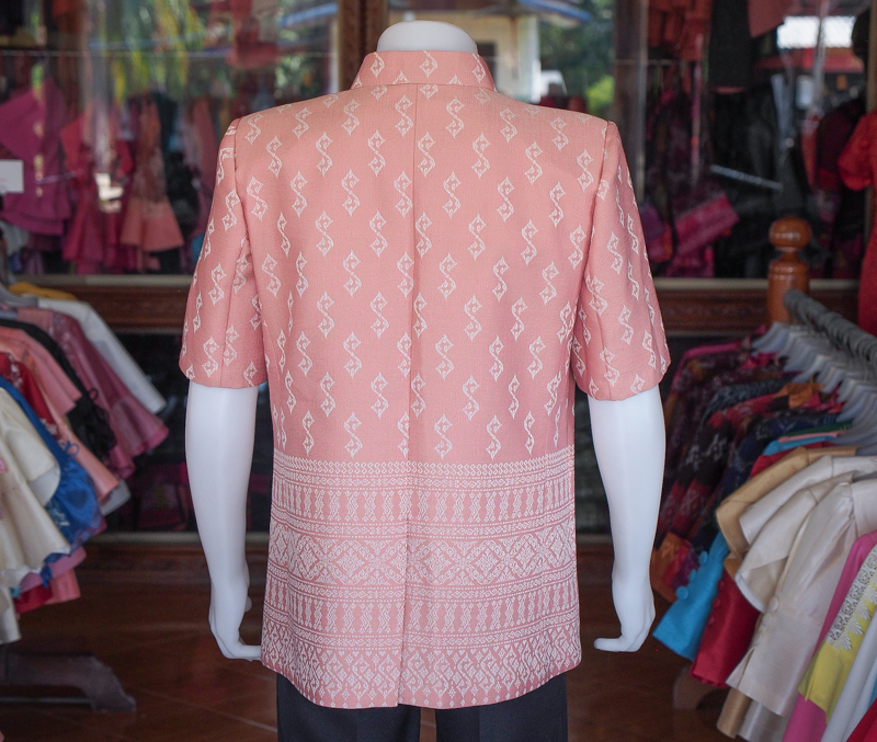 เสื้อสูทชายไหมแพรทิพย์ลายขอพระราชทาน เสื้อสูทชายไหม สูทผ้าไทยชาย ซาฟารีผ้าไทยชาย สูทผ้าไหมแพรทิพย์ สูทผ้าไทย ซาฟารีชาย โอโรส XL