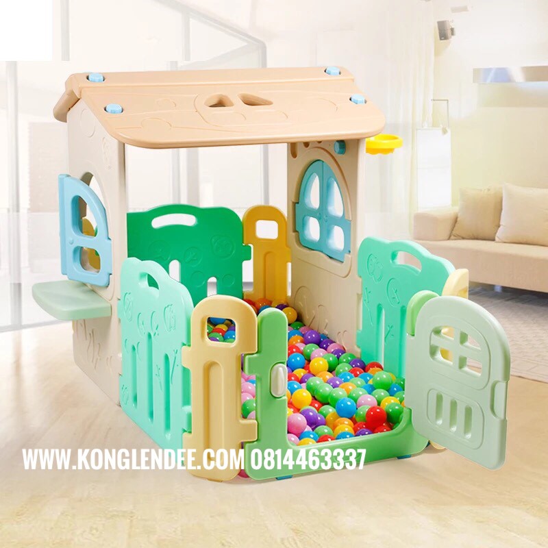 บ้านของเล่นกลางสวน พร้อมรั้ว