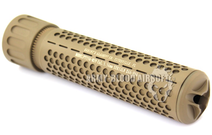 Knight's Armament QDC Barrel Extension KAC 556 QDC CQB Airsoft Dummy Quick Detach Suppressor (Carbine Length,DE)