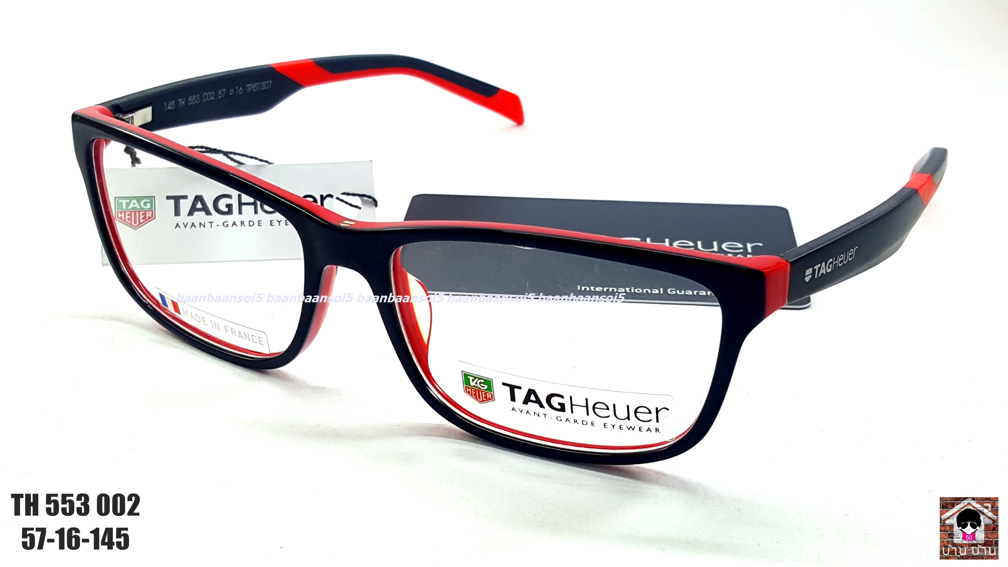 TAG HEUER TH 553 002 Eyeglasses Authentic โปรโมชั่น กรอบแว่นตาพร้อมเลนส์ HOYA ราคา 6,200 บาท