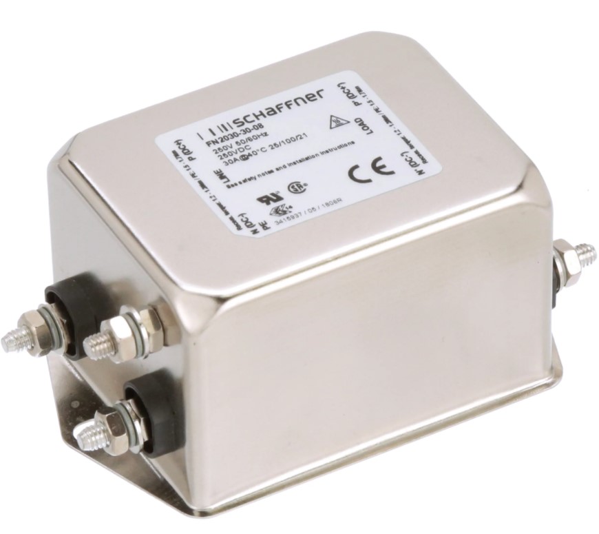 NOISE FILTER SCHAFFNER 30A 250V 50/60Hz