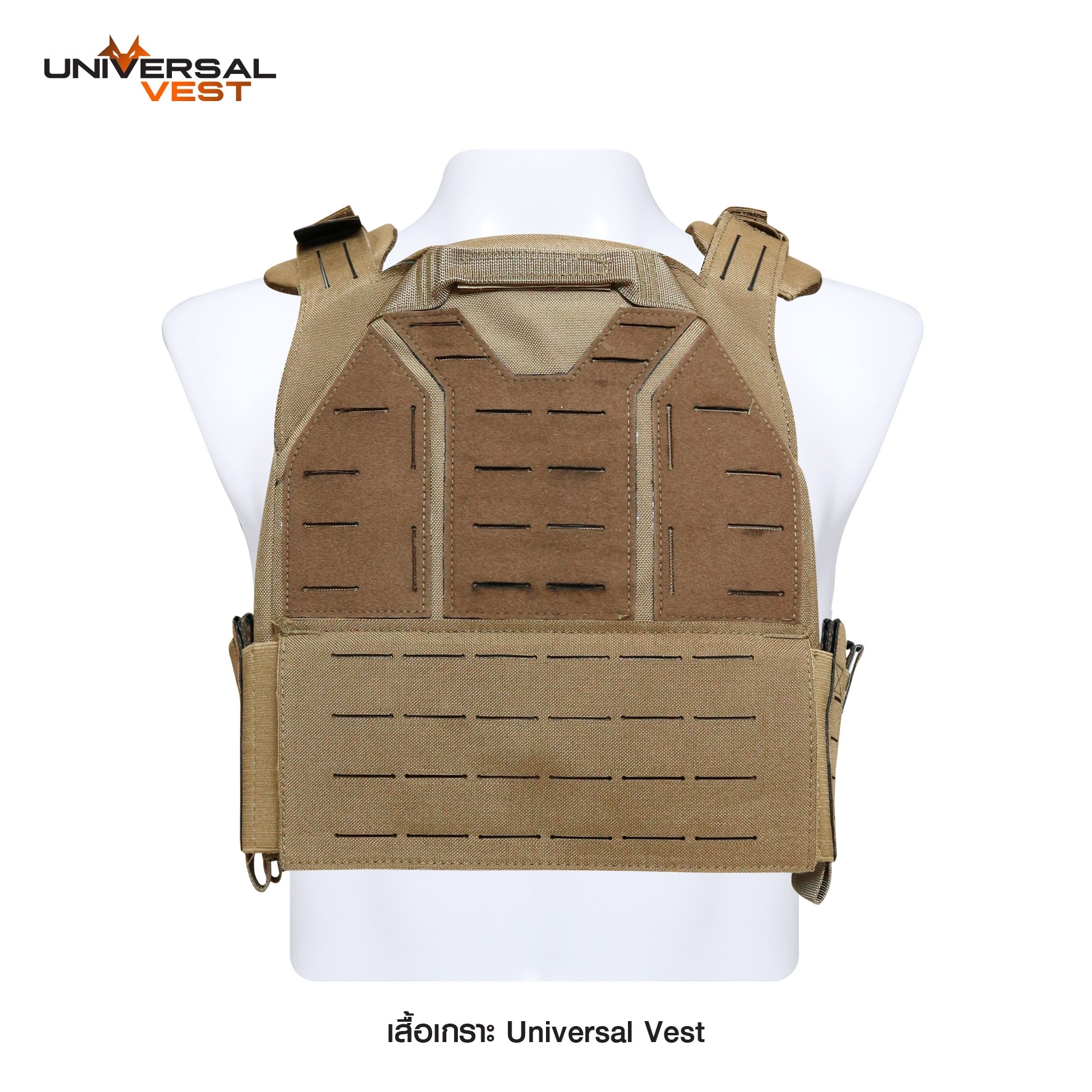 New. เสื้อเกราะ Universal Vest ( Universal Vest ) ♣ ผลิตจากผ้า Nylon 1000D เกรดคุณภาพ ♣ ติดตั้งชุดปลดไว 3 จุด ใช้งานสะดวก ♣ สายโอบข้างยางยืด มีช่องใส่แม็ก 5.56, วิทยุสื่อสาร หรืออุปกรณ์อื่นๆ ได้ รวม 6 ช่อง ♣ มาพร้อมกับซองแม็กกา