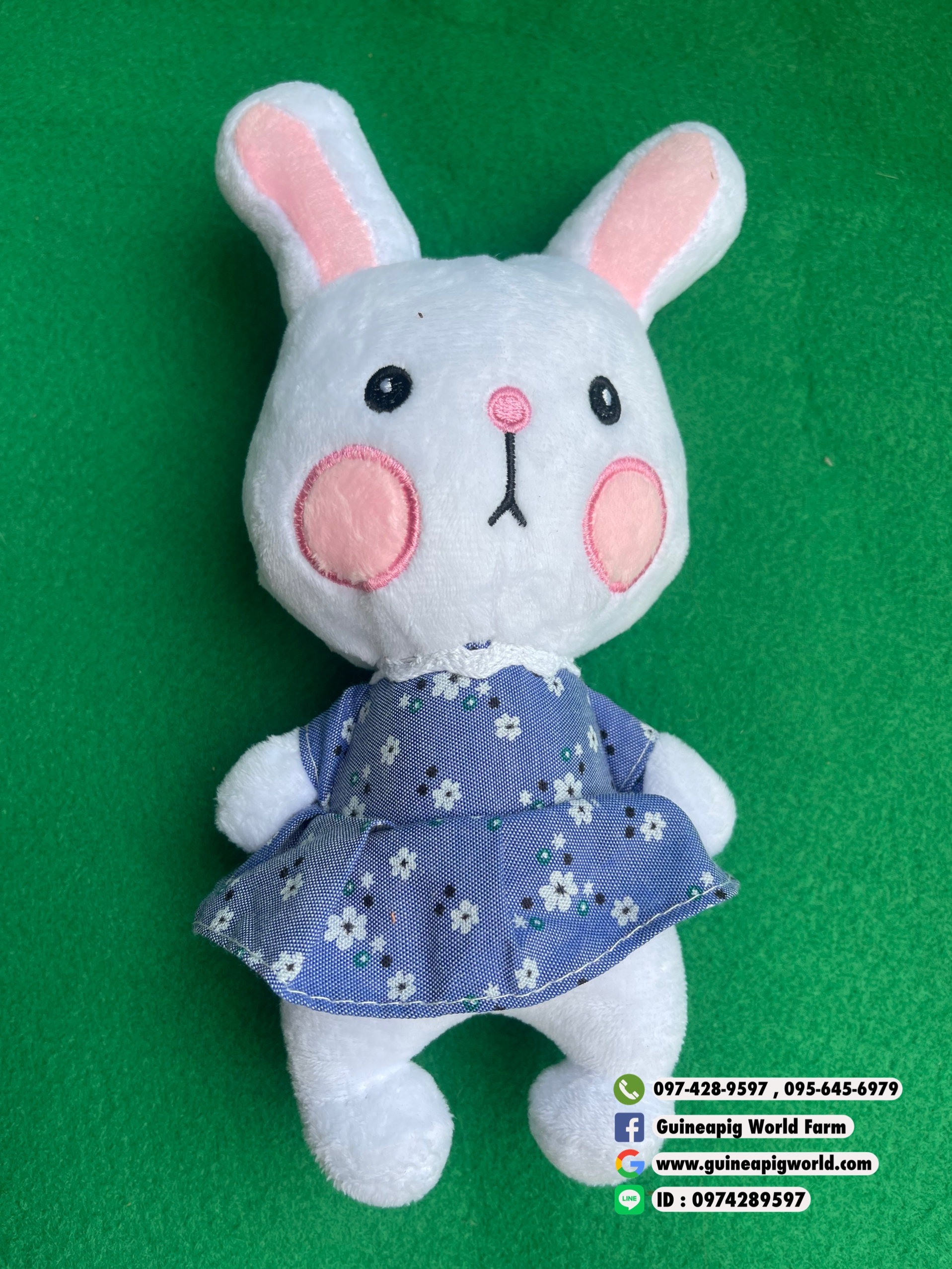 ตุ๊กตาผ้ากระต่ายใส่กระโปรง ราคาต่อตัว เขย่ามีเสียง สำหรับสัตว์เลี้ยงเป็นแฟน กอด ก่าย