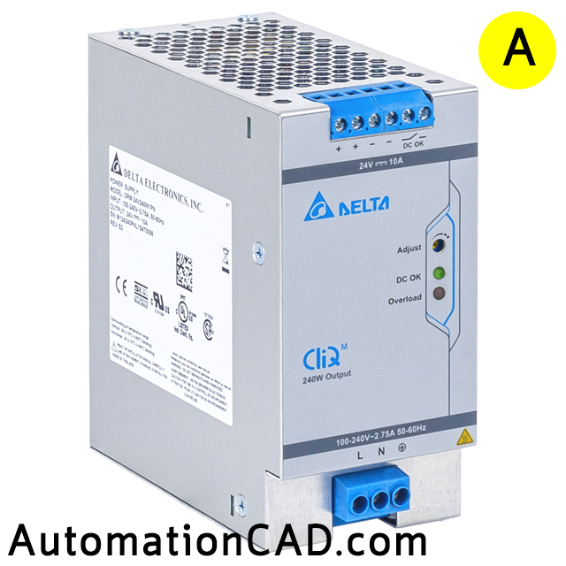POWER SUPPLY DELTA พาวเวอร์ซัพพลาย 240W 10A 24VDC - DRM-24V240W1PN