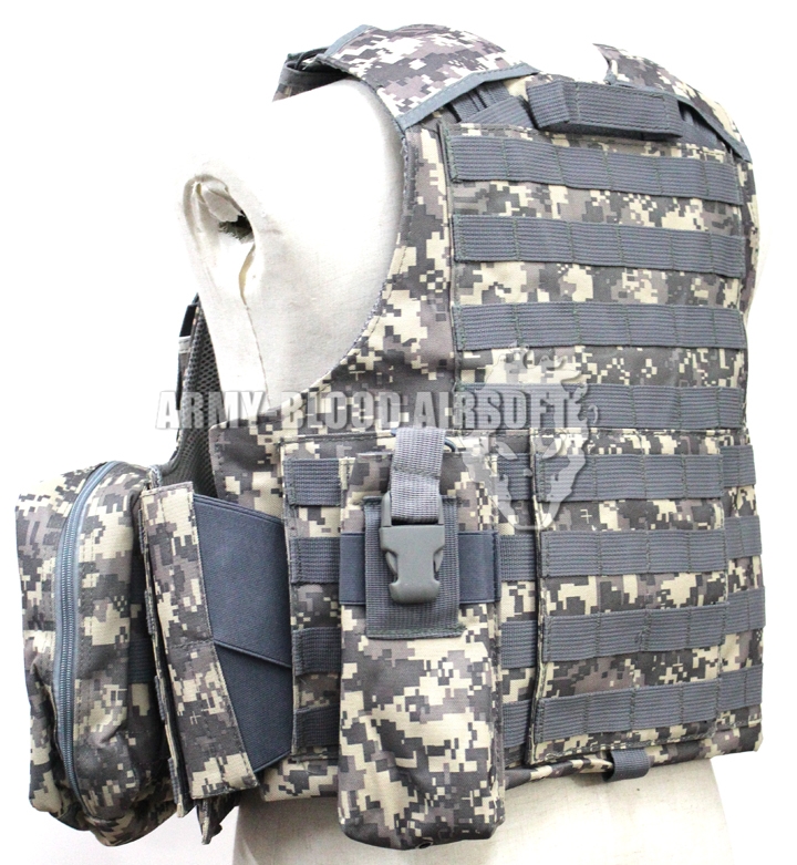 MAR Tactical CIRAS Armor Vest USMC Force Recon HEAVY DUTY Tactical Molle Combat Strike Plate Carrier Vest (ACU)
