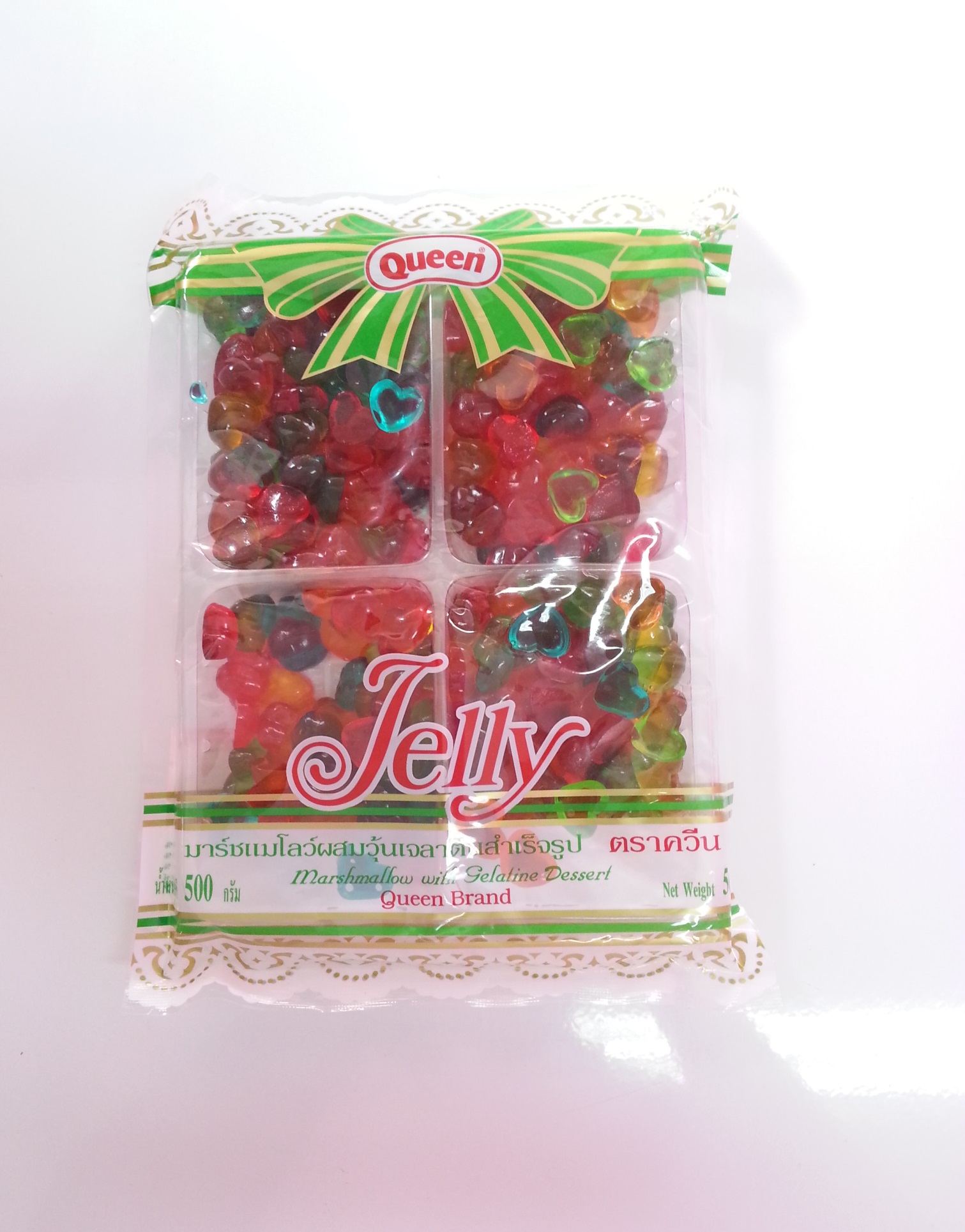 เยลลี่ รูปหัวใจ หลายสี ควีน 500g.