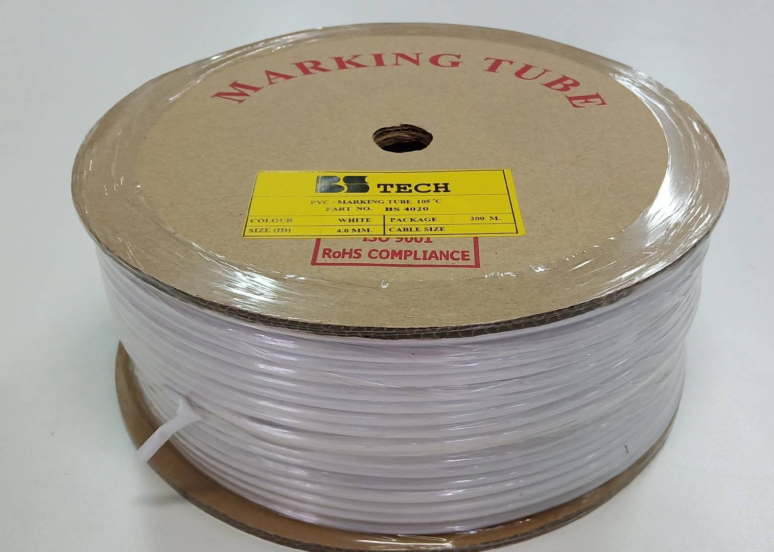 ท่อปลอกสายไฟ BS-TECH ขนาด 4.0 mm. ยาว 200m PVC TUBE