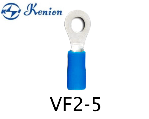 หางปลากลมหุ้ม สีฟ้า VF2-5 KENION ใช้กับสาย 1.0sq.mm