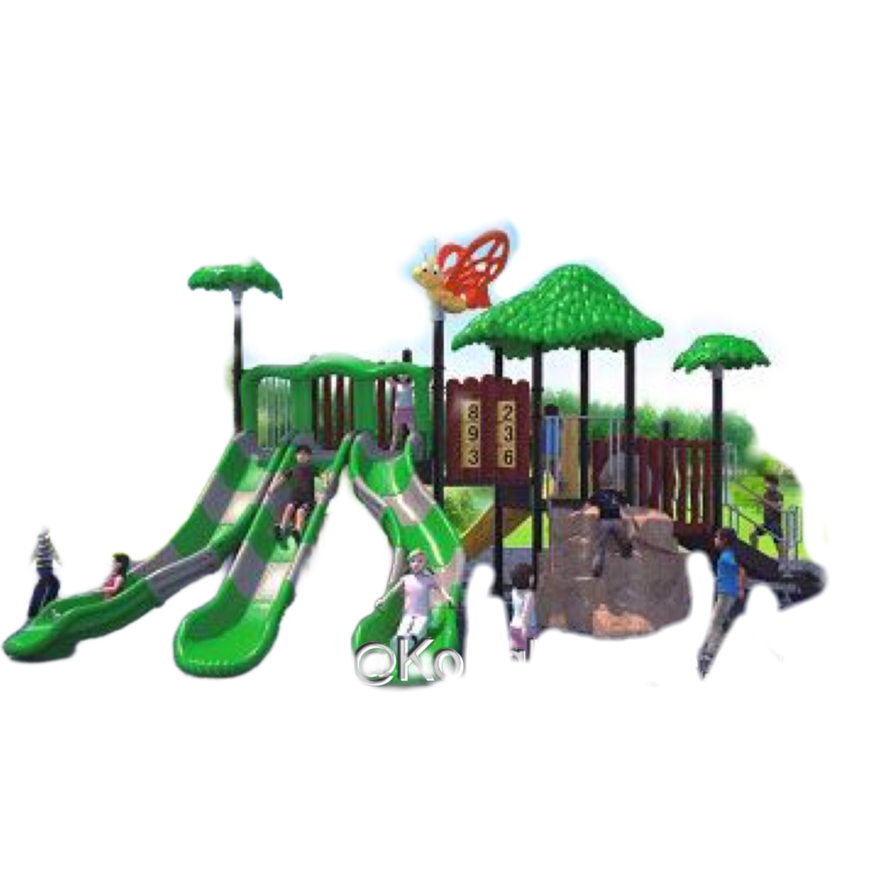 เครื่องเล่นสนาม ชุุดฟอเรดทริปเปิ้ลสไลด์ (Forast Triple Slide)