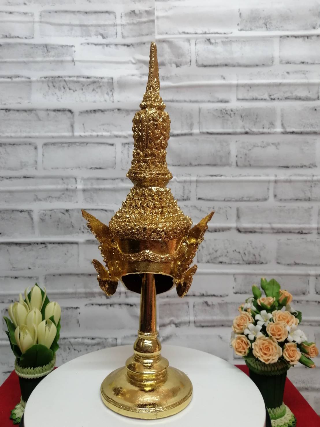 เศียรครู พระอิศวร ขนาด 5 นิ้ว พร้อมฐานปิดทอง