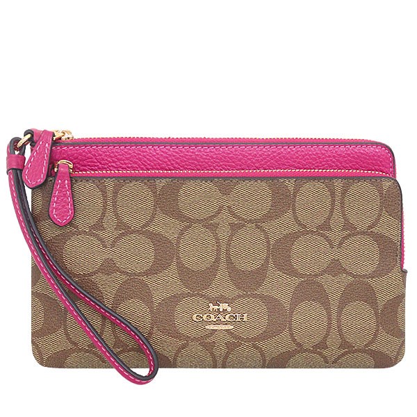 กระเป๋า Coach แท้ รุ่น C5576 DOUBLE ZIP WALLET IN SIGNATURE CANVAS