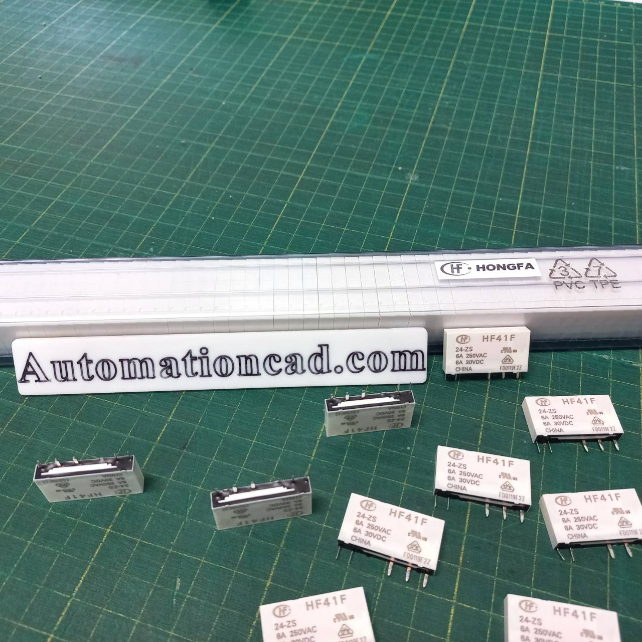 RELAY รีเลย์ 24Vdc พร้อมซอคเกต HF41 HONGFA SLIM RELAY 2966171 เทียบเท่ากับ 2961105 PHOENIX CONTACT