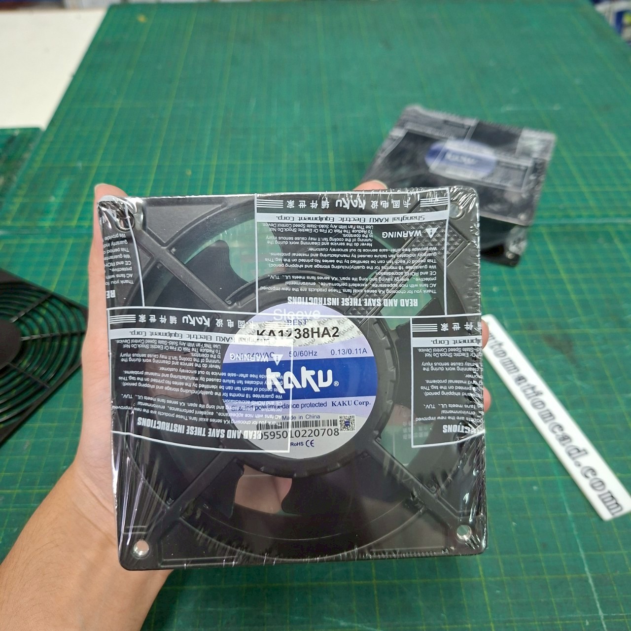 พัดลมระบายอากาศ KAKU ขนาด 4.5 นิ้ว 220VAC ลูกปืนแบบ Sleeve - KA1238HA2 Cable