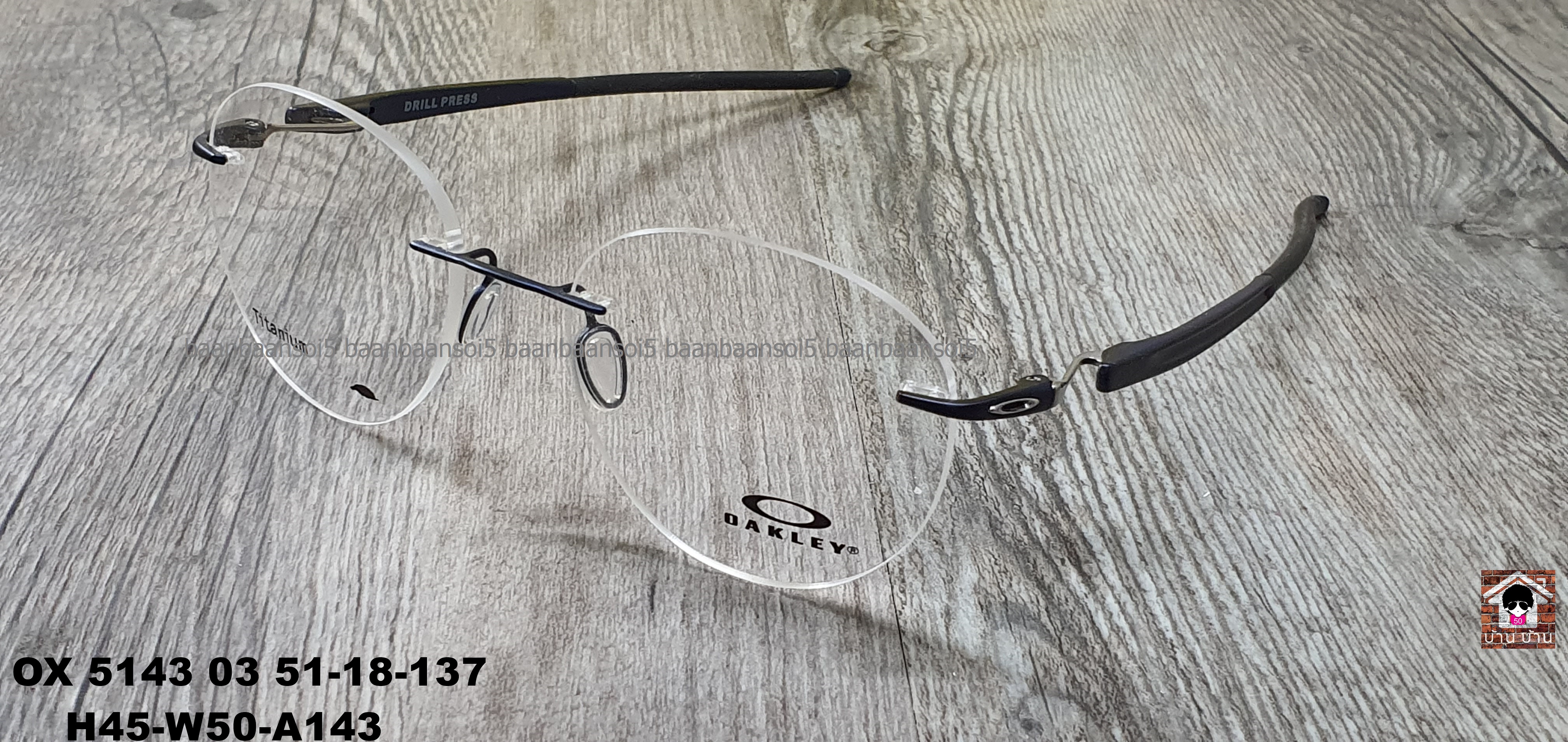 OAKLEY OX 5143 03 Titanium โปรโมชั่น กรอบแว่นตาพร้อมเลนส์ HOYA ราคา 7,090 บาท