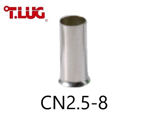 ข้อต่อย้ำปลายสาย แบบเดี่ยวเปลือย CN2.5-8 TLUG ใช้กับสาย 2.5 sq.mm (100 ชิ้น/ห่อ)
