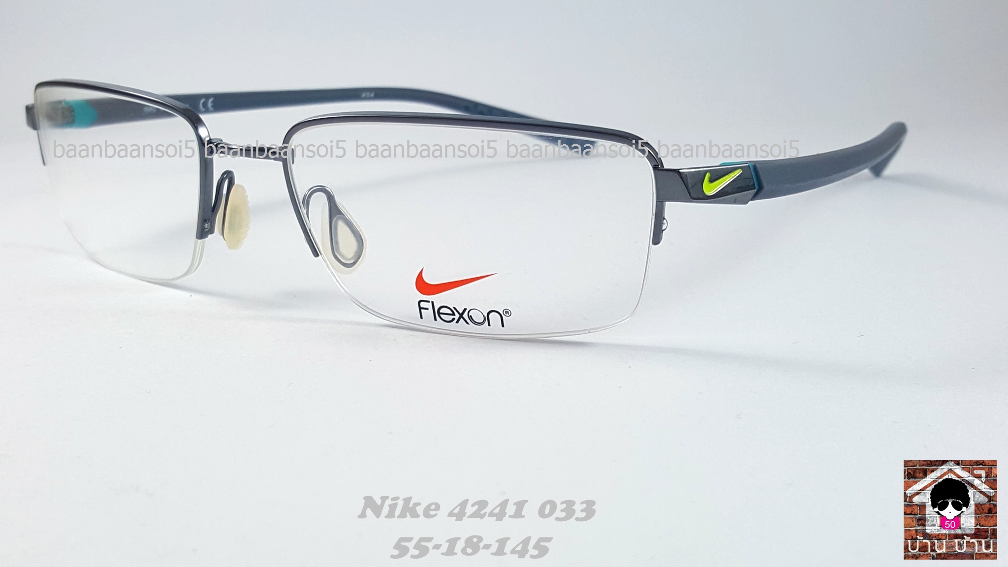 NIKE BRAND ORIGINALแท้ Flexon 4241 033 กรอบแว่นตาพร้อมเลนส์ มัลติโค๊ตHOYA ป้องกันรังสีคอม 5,200 บาท