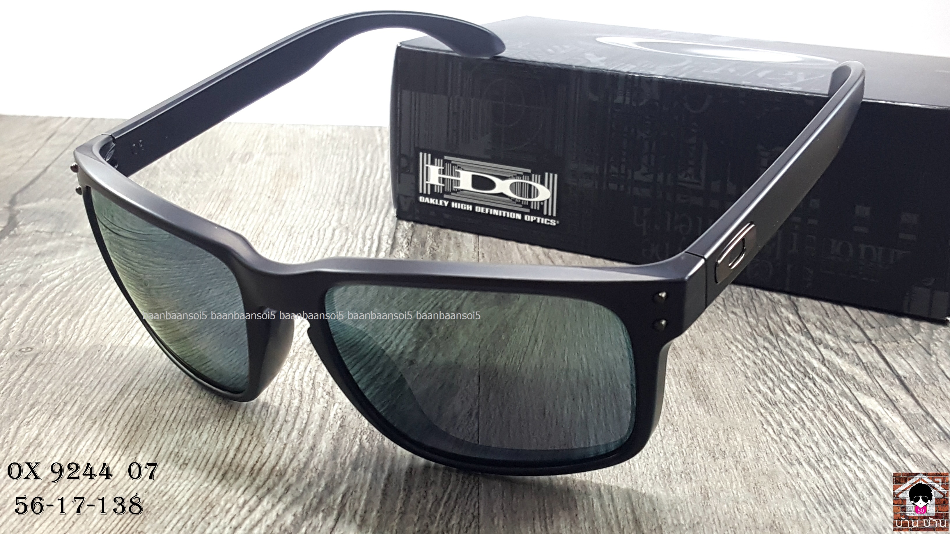 OAKLEY OO9244-07 HOLBROOK (ASIA FIT) Matte Black Ink/Emerald Iridium โปรโมชั่น ราคา 3,500 บาท