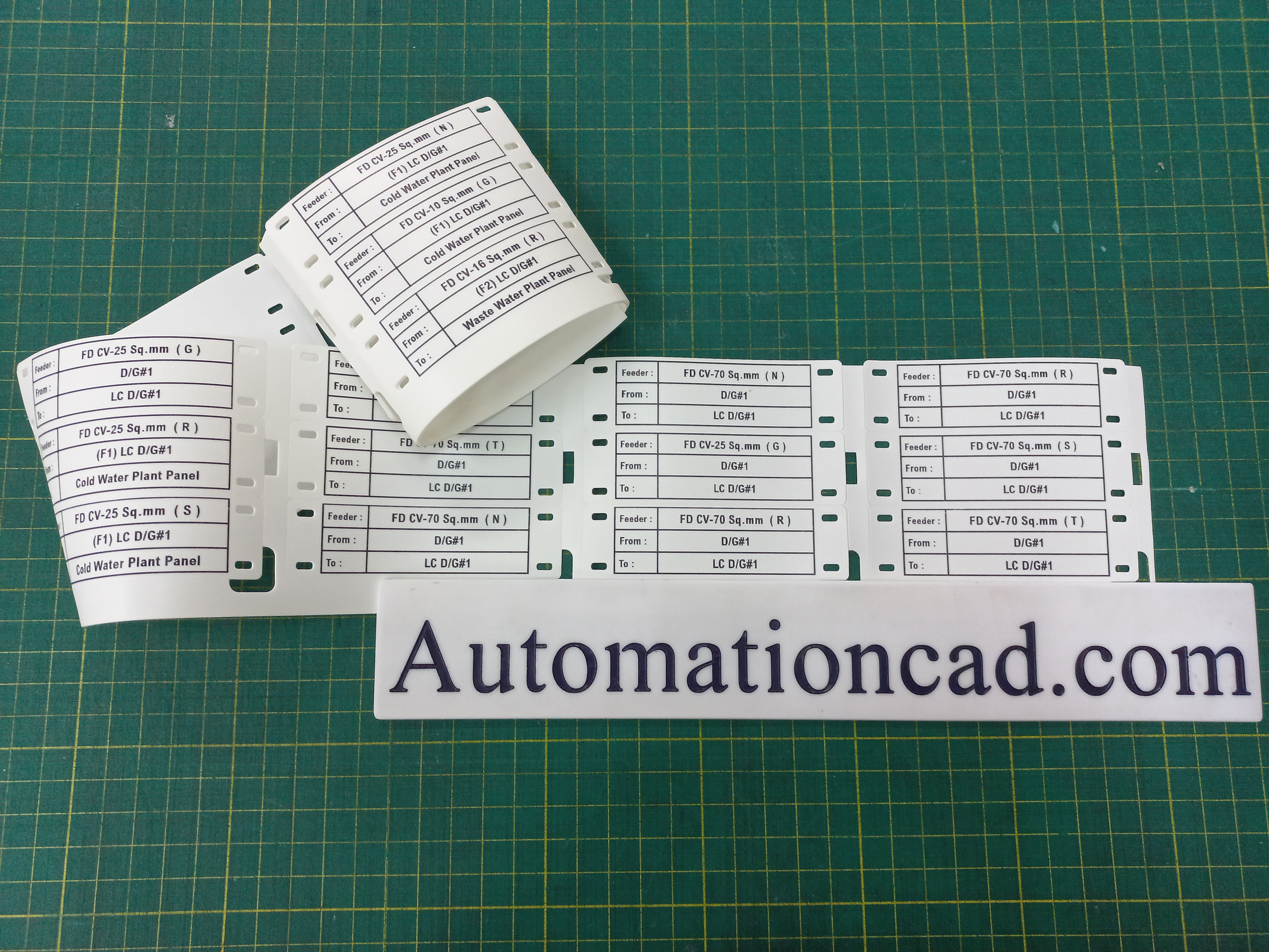 รับพิมพ์ TAG มาร์คสายไฟ สีขาว/สีเหลือง แบบ Low Smoke และ Normal