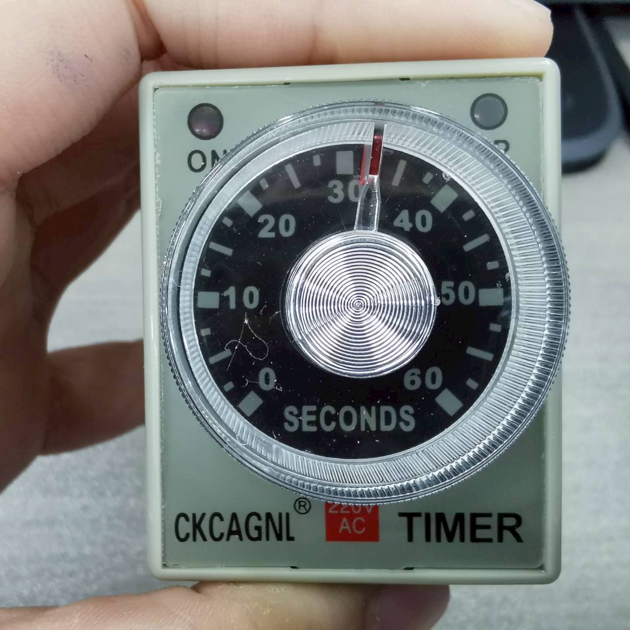 CKC Timer AH3-2 220V ไทม์เมอร์ ฟรีซ็อกเก็ต PF083A ช่วงเวลา 60 วินาที Delay-ON CONTACT NO/NC 2 ชุด