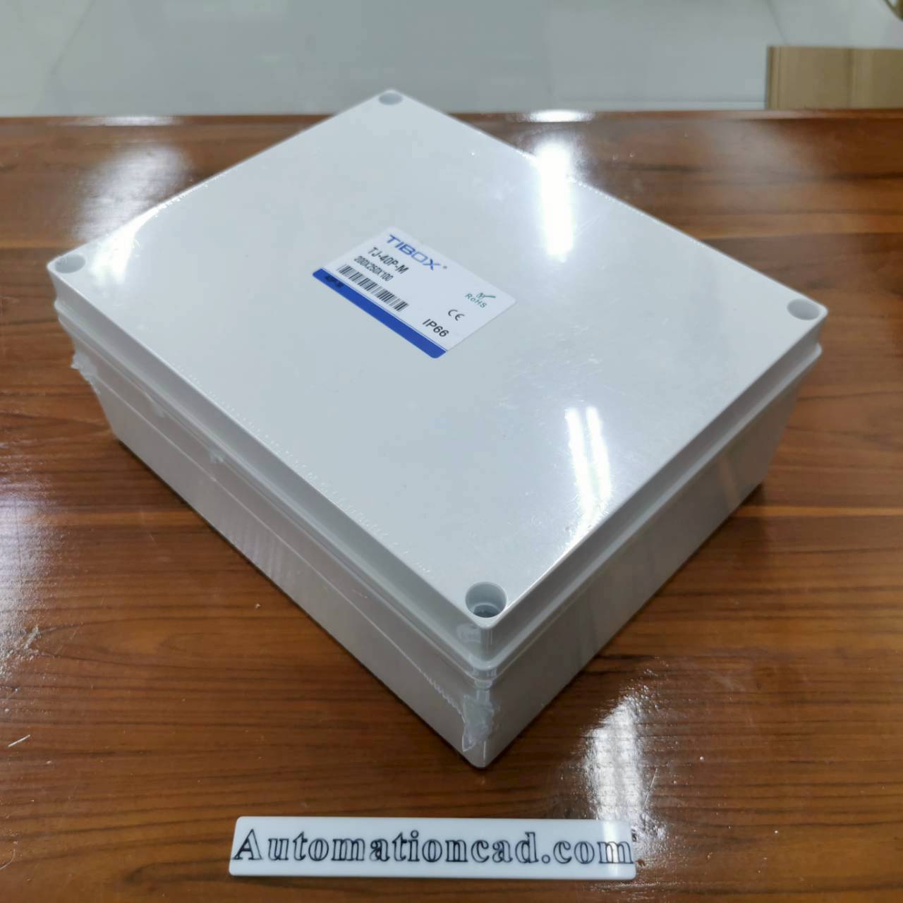 TIBOX TJ-40P-M กล่องพลาสติก พร้อมเทอร์มินอลบล็อก 40 ช่อง IP66 ขนาด 200x250x100 mm