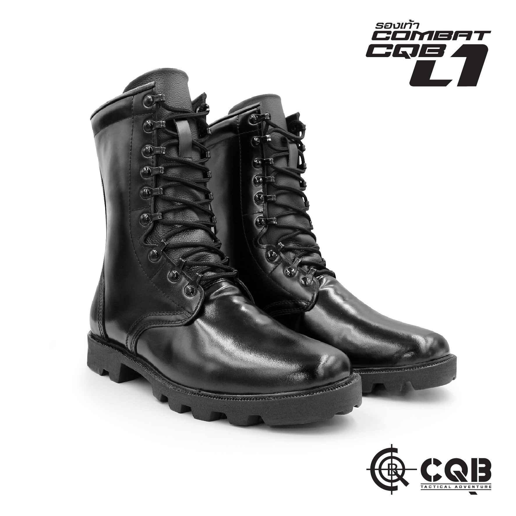 New.รองเท้า Combat CQB รุ่น L1# รองเท้าคอมแบท หนังวัวแท้ ออกแบบมาเพื่อรองรับ ขนาด และ รูปร่างเท้าของ คนไทย ทรงเรียวสูง แต่ไม่บีบรัดหน้าเท้า 🚩ตาไก่ปลดไว 9 รู ความสูงจากพื้น 10 นิ้ว 🚩น้ำหนักเบา หนังมีความนุ่มใส่สบาย 🚩รองพื้นนิ่ม ใส่ไ