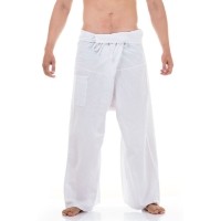 กางเกงชาวเล กางเล กางเกงสะดอ เตี่ยวสะดอ กางเกงสะปาสีขาว Fisherman pants