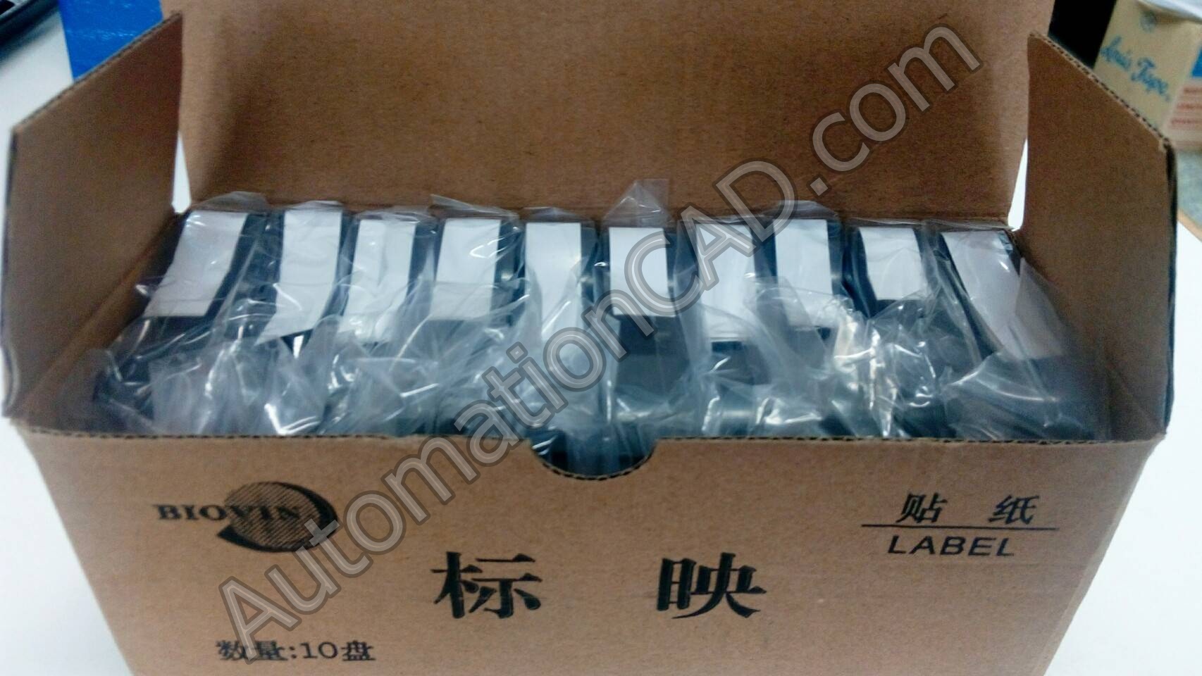 สติ๊กเกอร์ Label 12 mm. White ลาเบล BIOVIN ใช้กับเครื่องพิมพ์ฮอตมาร์ค เครื่องพิมพ์ปลอกมาร์คสายไฟ ใช้กับเครื่องพิมพ์ รุ่น S650 S700E