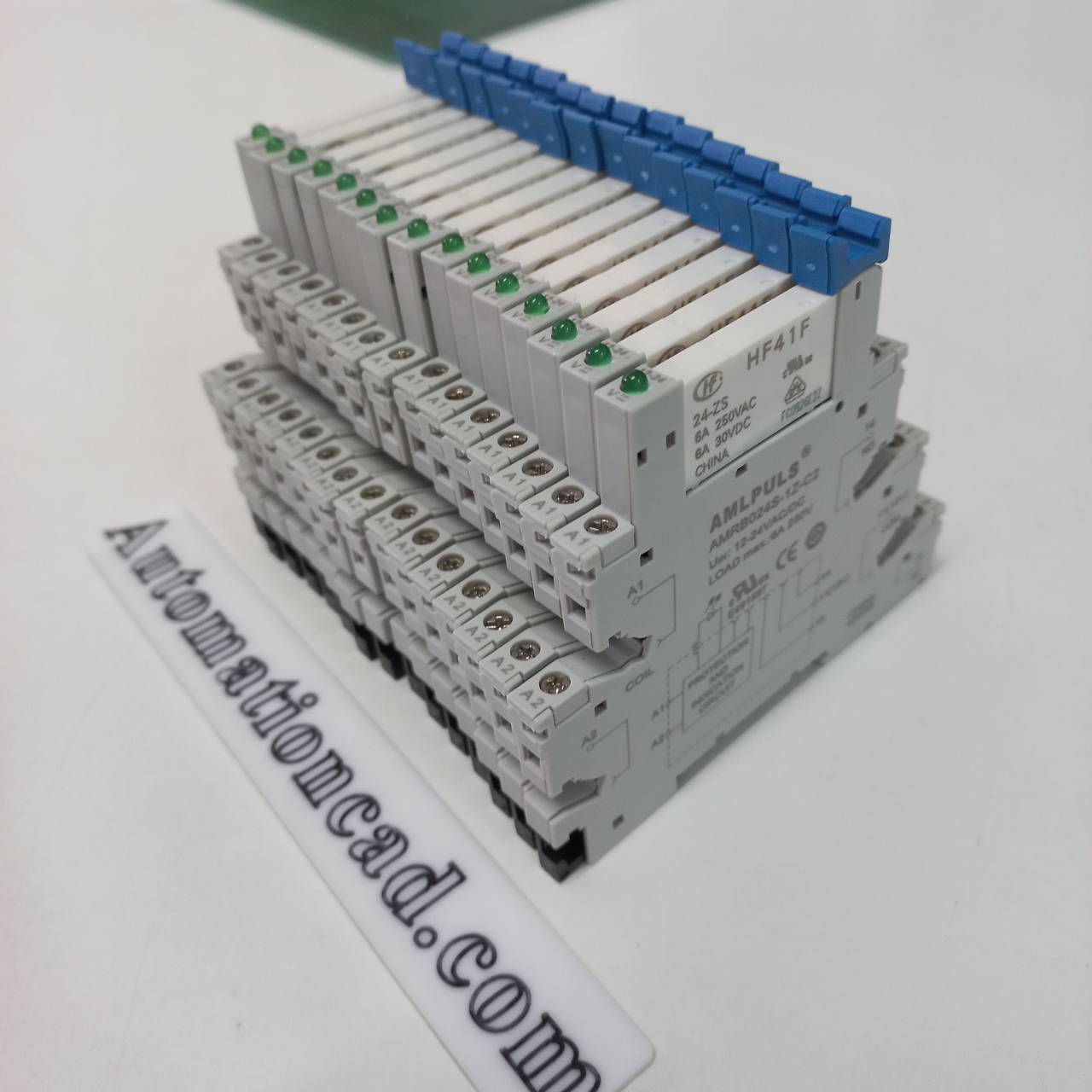 RELAY รีเลย์ 24Vdc พร้อมซอคเกต HF41 HONGFA SLIM RELAY 2966171 เทียบเท่ากับ 2961105 PHOENIX CONTACT