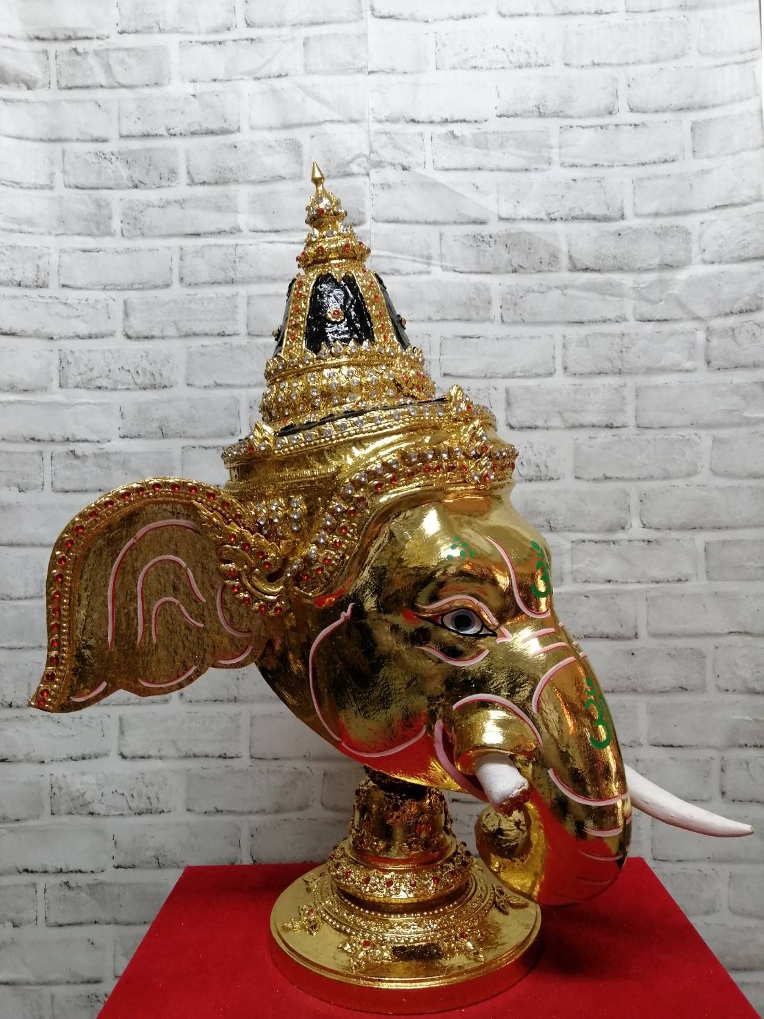 พระพิฆเนศ ขนาดครอบ (หน้าทอง)