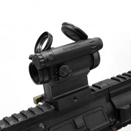 New. Red Dot Aimpoint Comp M5 2MOA + QD Mount Red Dot โมเดลใหม่ ดีไซน์ให้ใช้ของแต่งร่วมกับรุ่น Micro T1 / T2 ได้ ไฟเป้าจุดแดง 2MOA ปรับแสงสว่างได้ 10 ระดับ เลนส์ออพติคอลขั้นสูง ความคมชัดสุด ฝาครอบเลนส์แบบพลิกขึ้น วัสดุโปร่งใส ช่วยให้สามารถปิดฝาเล็งในสถานก