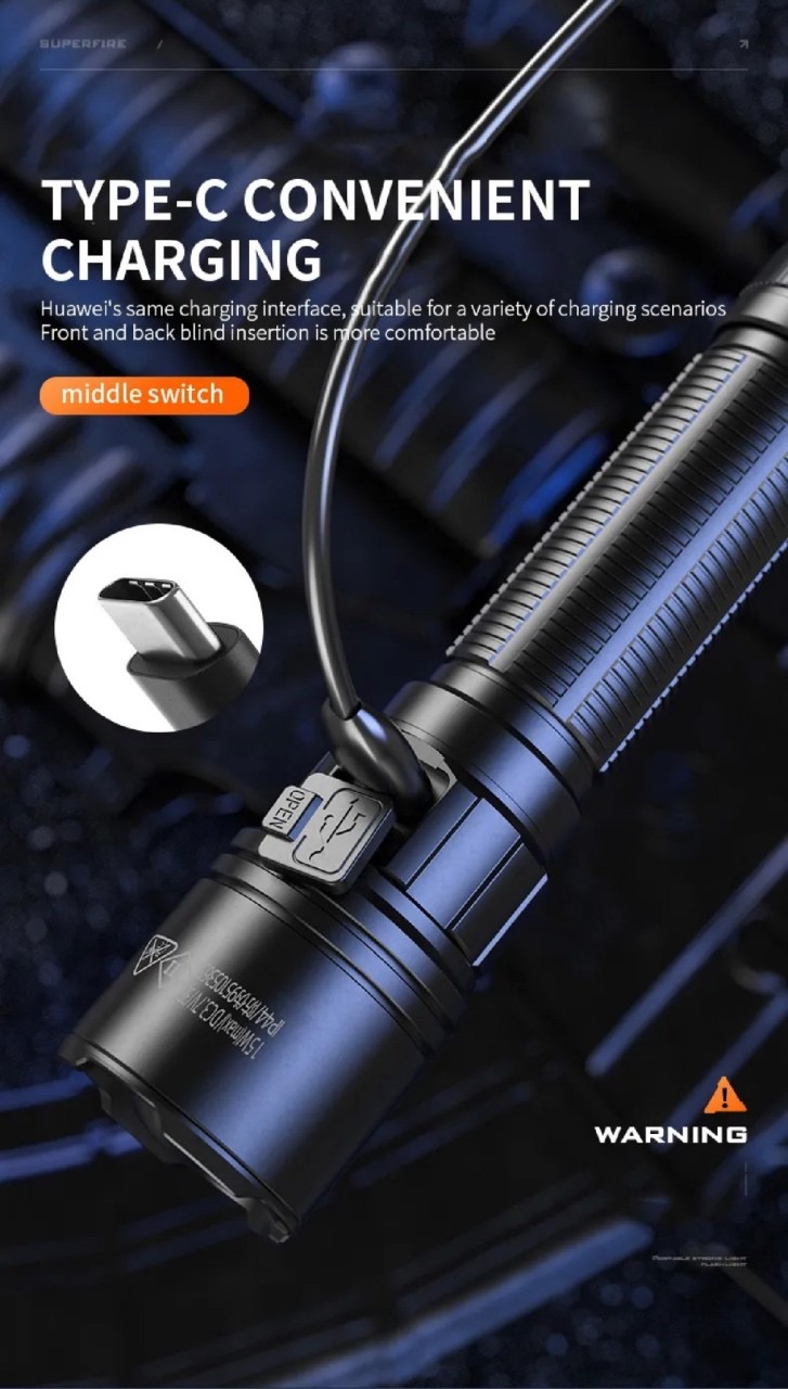 New. New.ไฟฉาย Supfire รุ่น F2-S 🔦 ตัวเรือนผลิตจาก 6061-T6 aviation aluminum 🔦 หลอด CREE XPE LED 15W 🔦 ความสว่างสูงสุด 700 Lumens 🔦 ระยะส่องสว่าง 220 เมตร 🔦 ใช้งานได้ยาวต่อเนื่องนาน 4 ชั่วโมง 🔦 ขนาดไฟฉาย 132