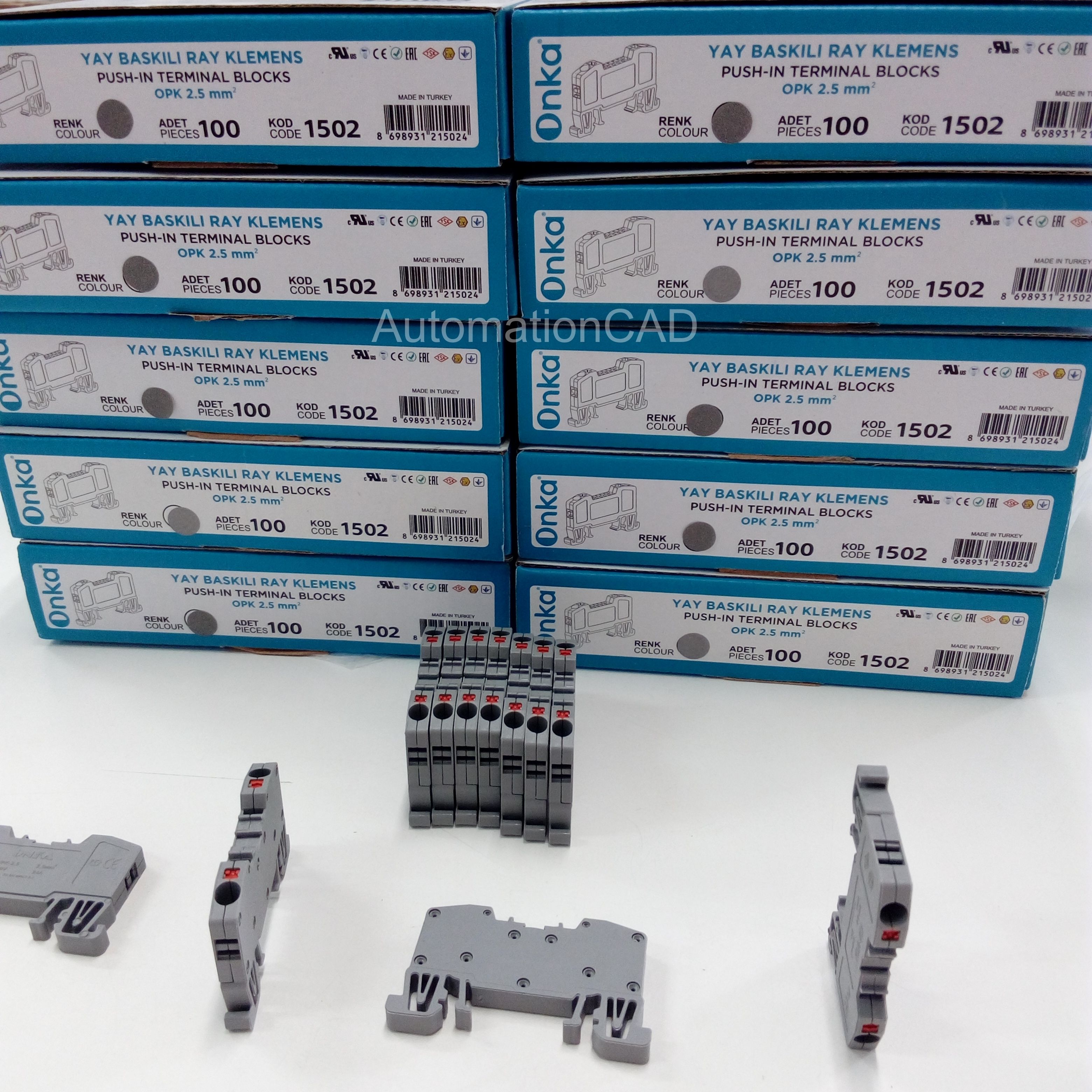 สปริงเทอร์มินอล Onka-1502 สาย 2.5 mm² 24A Terminal ONKA