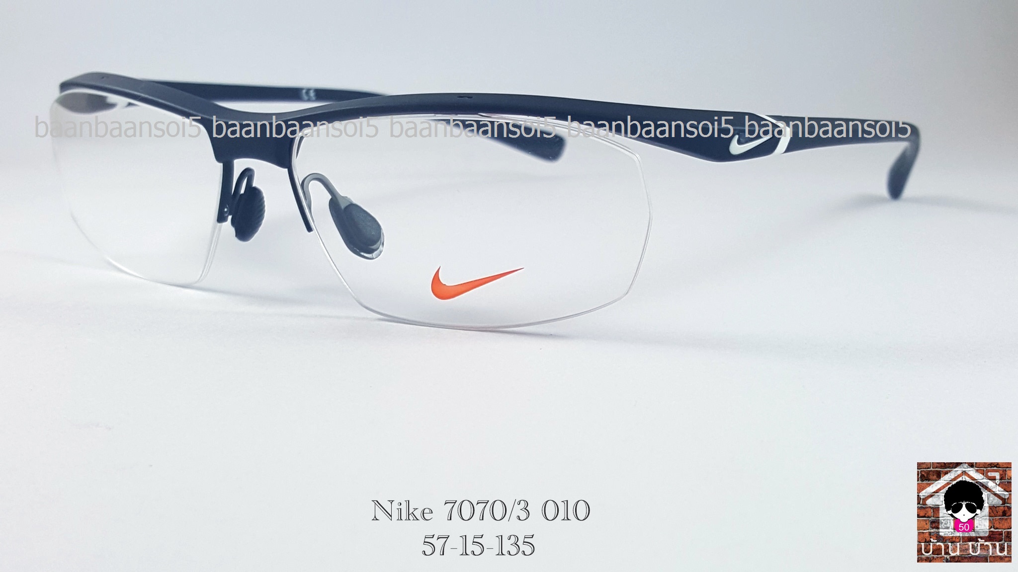 NIKE BRAND ORIGINALแท้ 7070/3 010 กรอบแว่นตาพร้อมเลนส์ มัลติโค๊ตHOYA ป้องกันรังสีคอม 4,200 บาท