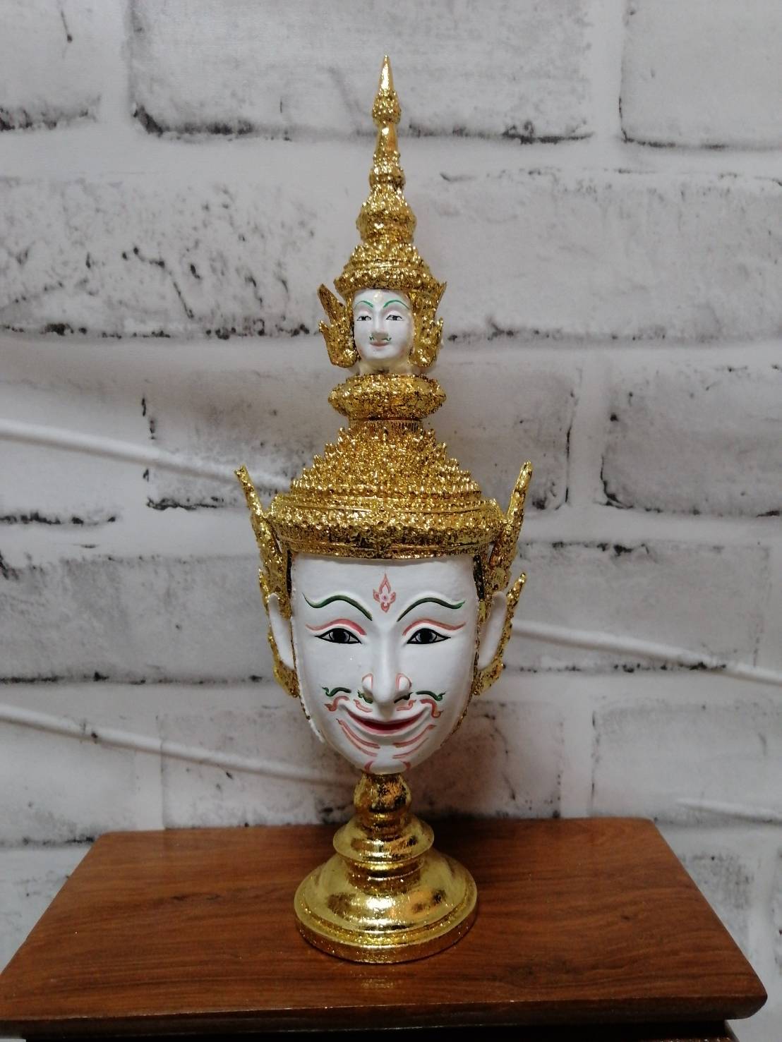 พระพรหม ขนาดกลาง 4 นิ้ว พร้อมฐานปิดทอง